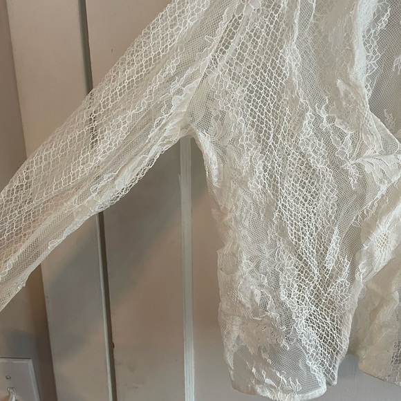 New! Maje Lace Overlay Blouse - Picture 5 of 10